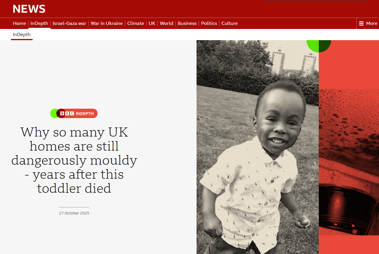Tarah Welsh, BBC News: Why so many UK homes are still dangerously mouldy - years after this toddler died