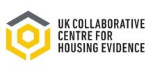 Geometric yellow and black logo with the words 'UK Collaborative Centre for Housing Evidence'